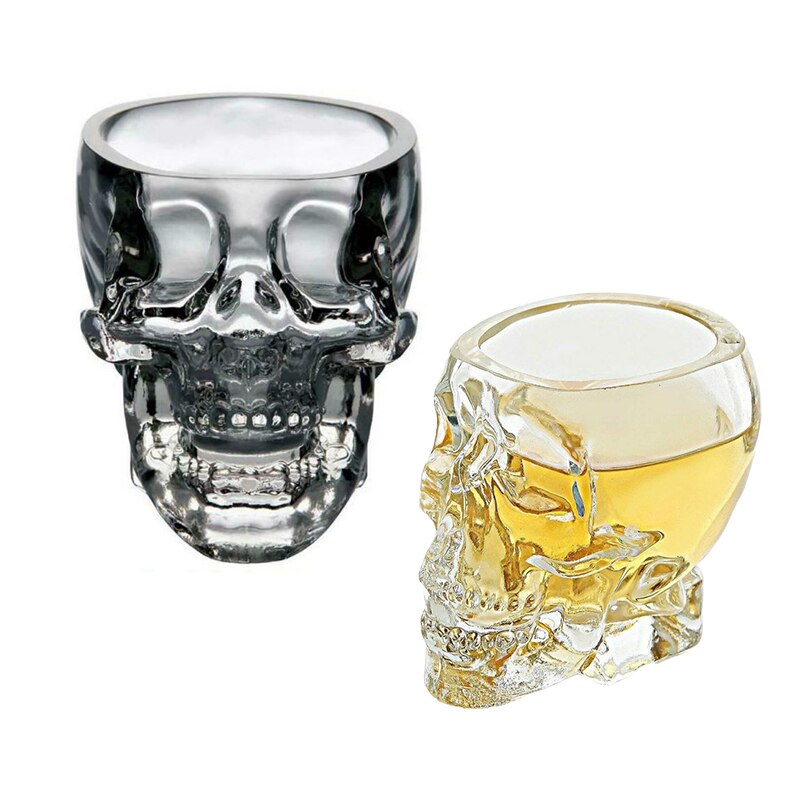 Copa de Calavera de Cristal para Halloween, vasos de vidrio con forma de calavera y copas de vino