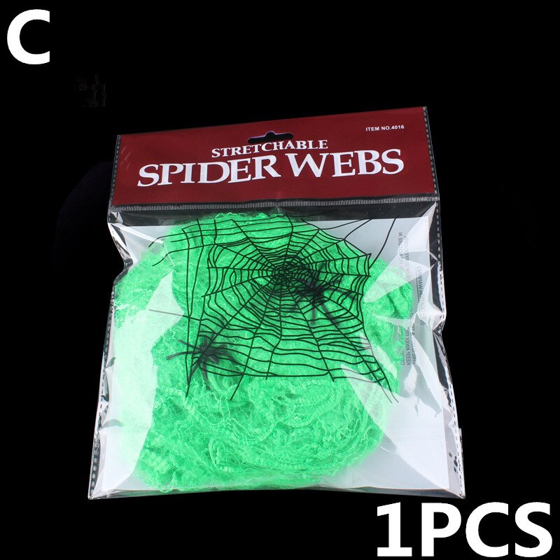 Halloween Scary Party Scene Props pider Silky Cotton Web Cobweb Horror Halloween Bar Haunted House Decor: C mdoel