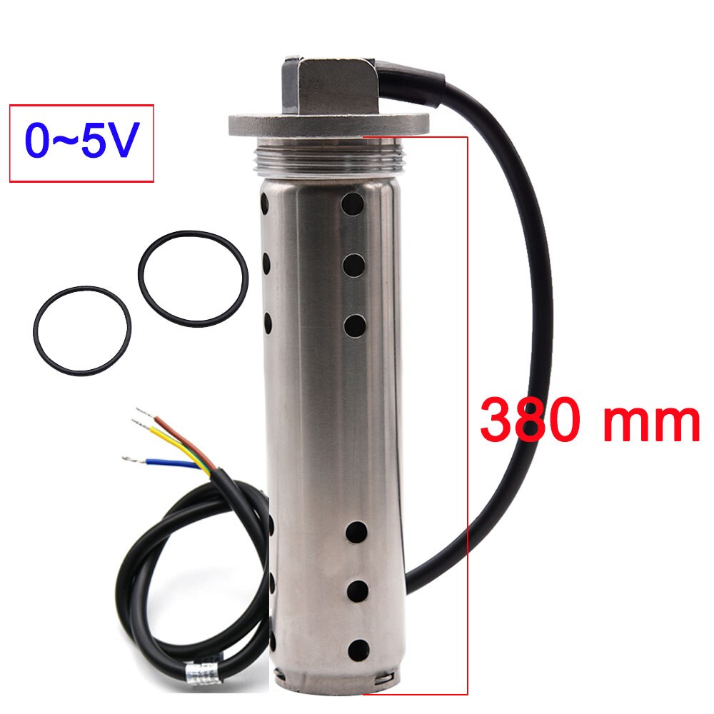 Custom size 380mm 0~5V ewage Level Gauge Sensor Water Meter Flange Magnetic Flow Sensor For Sewage liquid Water Level Indicator: 380MM