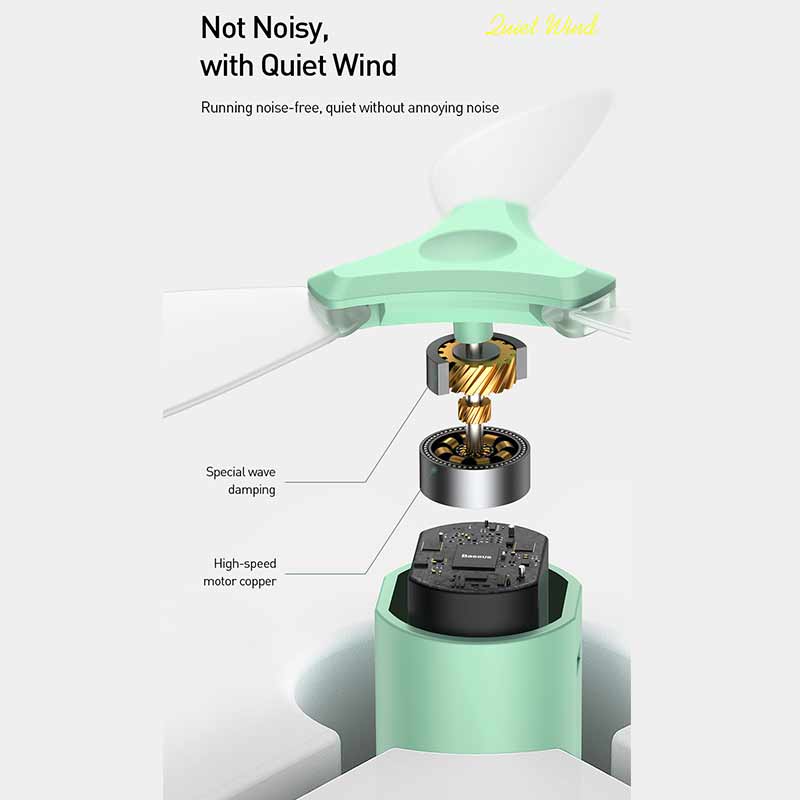 USB Trefoil Folding Fan Mini Electric Portable Fan Small Home Appliance Desktop Fan