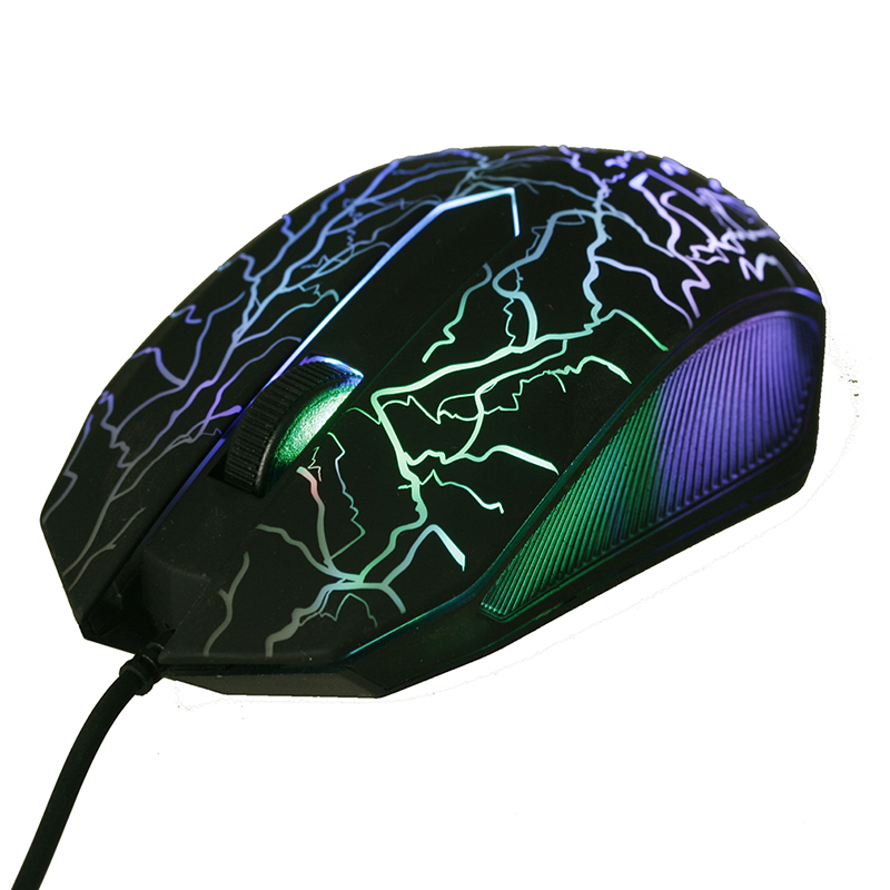 Mysz przewodowa USB Mysz do gier 2400 DPI Podświetlana diodami LED Profesjonalna mysz dla graczy Ergonomiczna mysz komputerowa do komputera PC Laptop Macbook