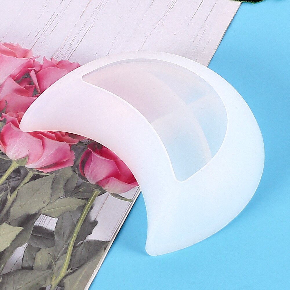 Leuke Maan Vorm Fruit Schotel Siliconen Mal Diy Sieraden Opbergvak Coaster Asbak Craft Casting Epoxyhars Mal Home Decor: Default Title
