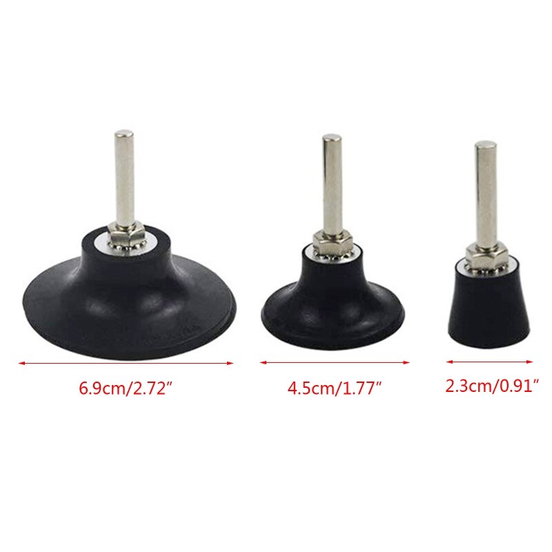 Soporte de almohadilla de disco N0HB, adaptador de cambio rápido, 1 Juego de discos de lijado mejorados, soporte de 1/2/3 pulgadas para pulir herramientas giratorias redondas