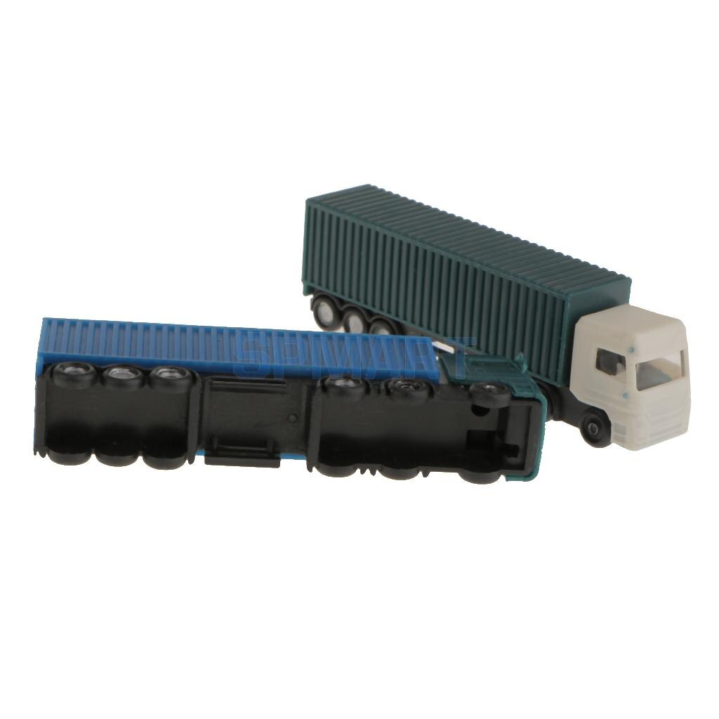 2 stk modell container lastebil figur 1:150 n skala byggelandskap layout