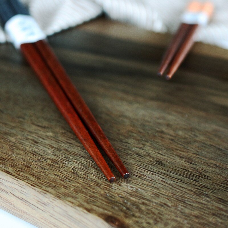 2 Pairs Handgemaakte Japanse Eetstokjes Natuurlijke Kastanje Houten Eetstokjes Set Waarde Eten Ware Chop Sticks Eetstokjes #60
