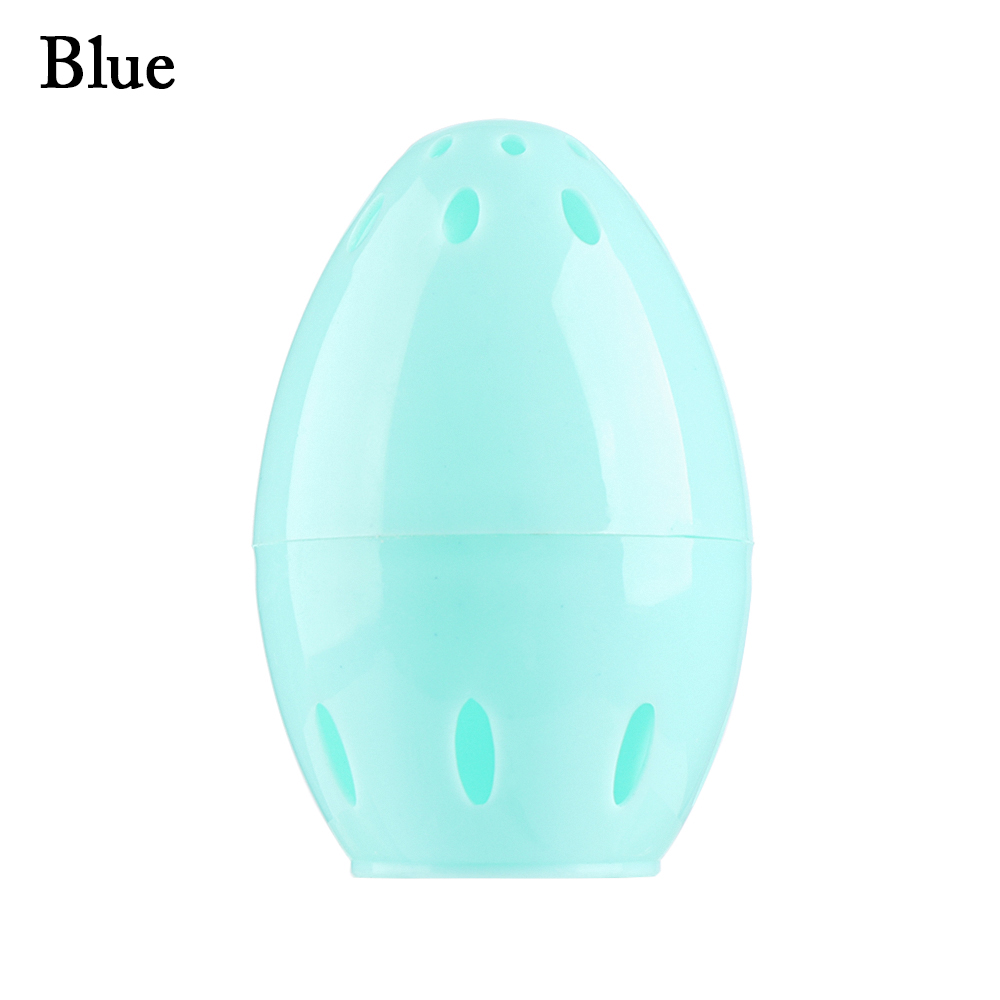 1pcs Sponge Stand Storage Case Makeup Puff Holder Empty Cosmetic Egg Shaped Rack Transparent Makeup Puffs Drying Box: product 2-blue