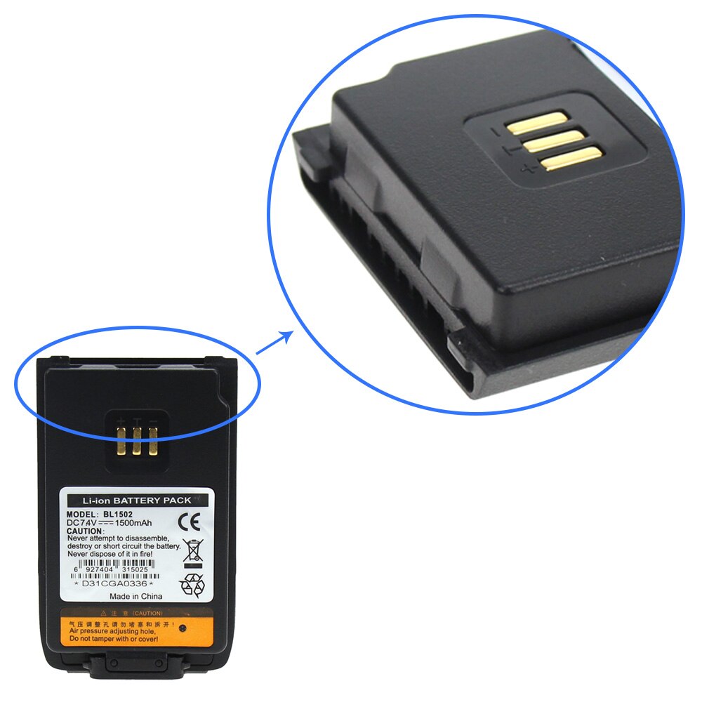 Two Way Radio 2000mAh Li-ion Battery for Hytera BL2010 BL1504 UL913 PD562 PD502 PD682G