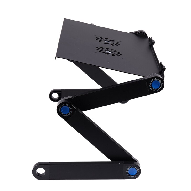Laptoptafel van aluminiumlegering, opvouwbaar notebook, bureaustandaard met koelventilator, bed, laptoplade, bureau, studeertafel