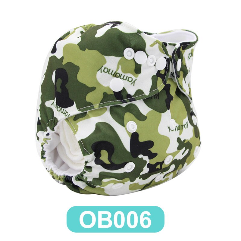 Risunnybaby babyblöjor tvättbara blöjor med bomullstryck kan återanvändas 0 ~ 4 år gamla justerbara barnblöjor