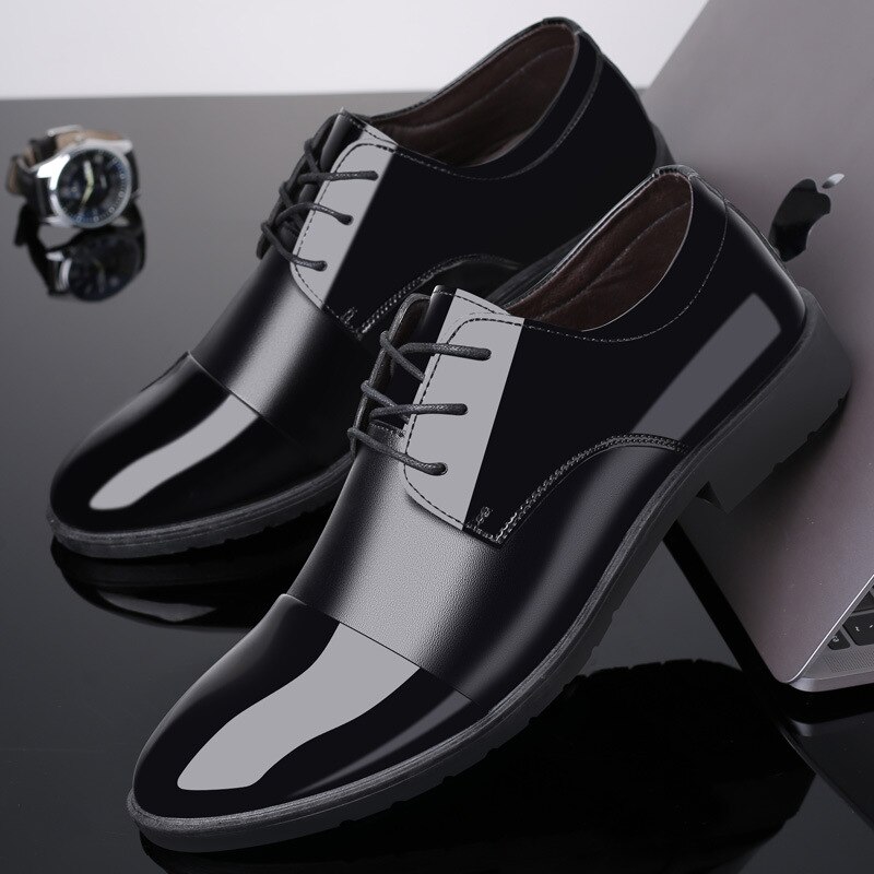 Mazefeng zapatos italianos negros formales hombres mocasines Zapatos de vestir de boda hombres zapatos Oxford de charol para hombres Hommes puntiagudos