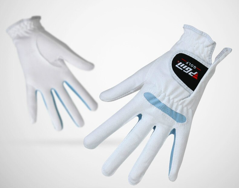 1 paar PGM Golf Handschuhe dame Super-faser Handschuhe Frauen linkshänder rechtshänder Anti- skid Atmungsaktivität: WHITE / Size 18