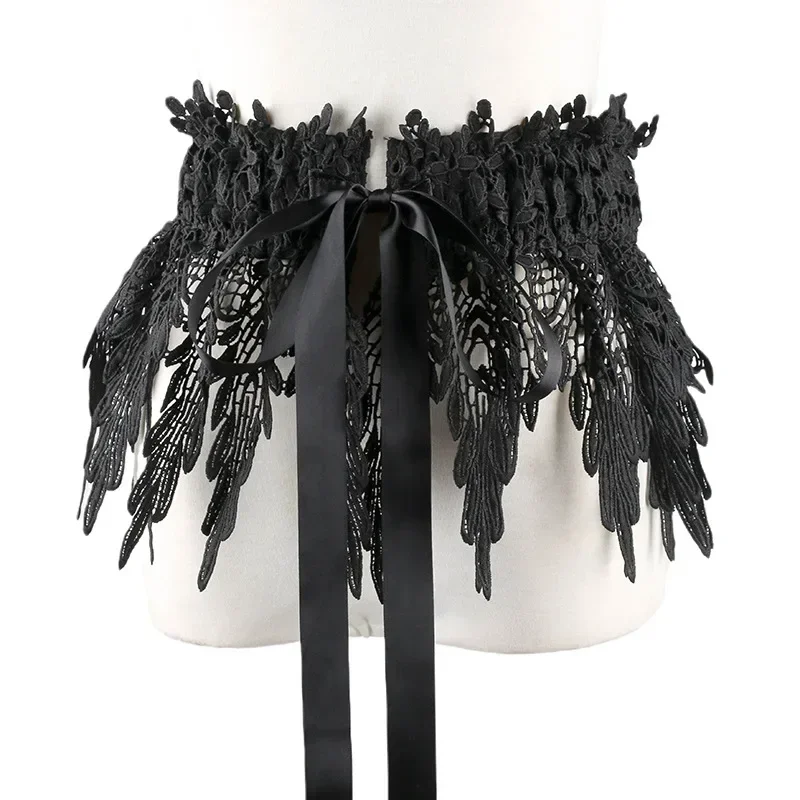 Cinturón de encaje para mujer, cinturón elástico a la , cinta con hebilla Mental, cinturón de cuero, falda, camisa, vestido, abrigo, decoración: Verde