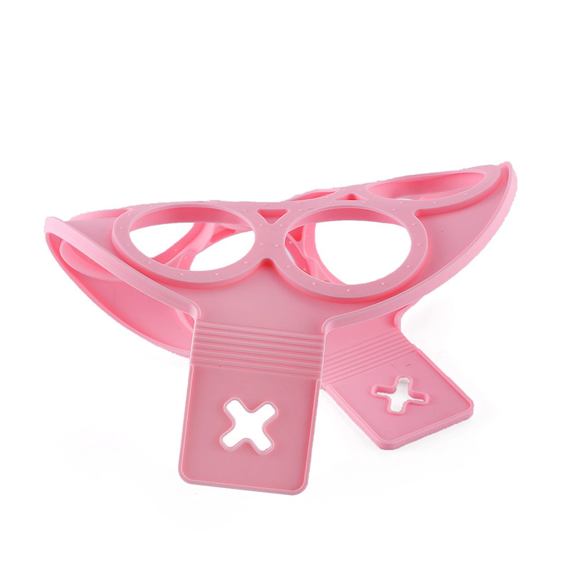 1Pcs Silicone Non Stick Fantastische Ei Pannenkoek Maker Ring Keuken Bakken Omelet Mallen Flip Fornuis Ei Ring Mold: Round-pink