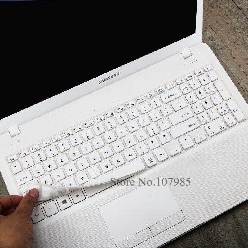 keyboard cover Protector Skin For Samsung Essentials E20 E30 NP350XAA 15.6 inch NP500R5K 500R5K 500R5H 551XAA NP 550XAA NP530E5M: White