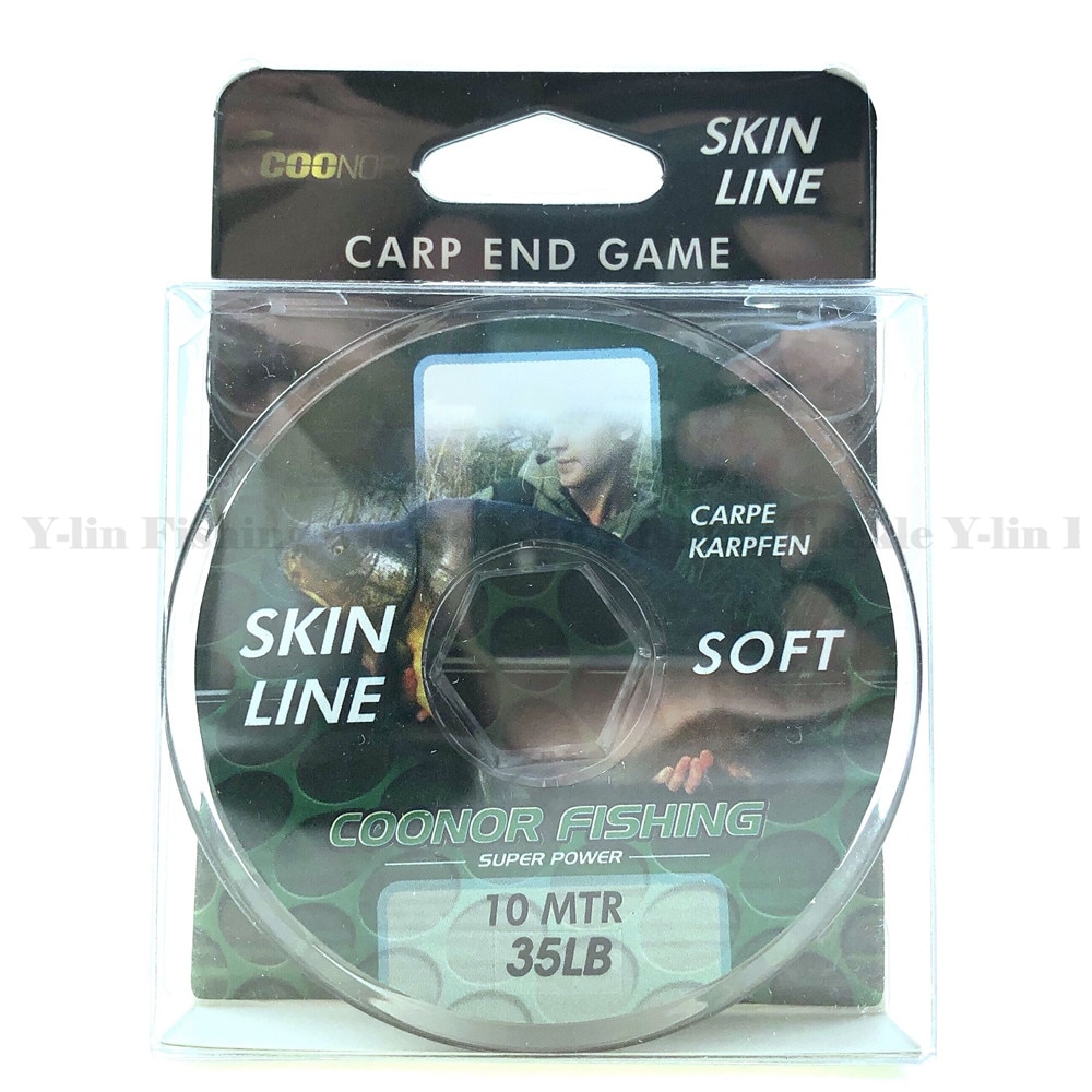 10m Carp Fishing Line Green Coated Braid HookLink Lead Core Leader For Hair Rigs Quick Sinking Skin Line 15LB 25LB 35LB
