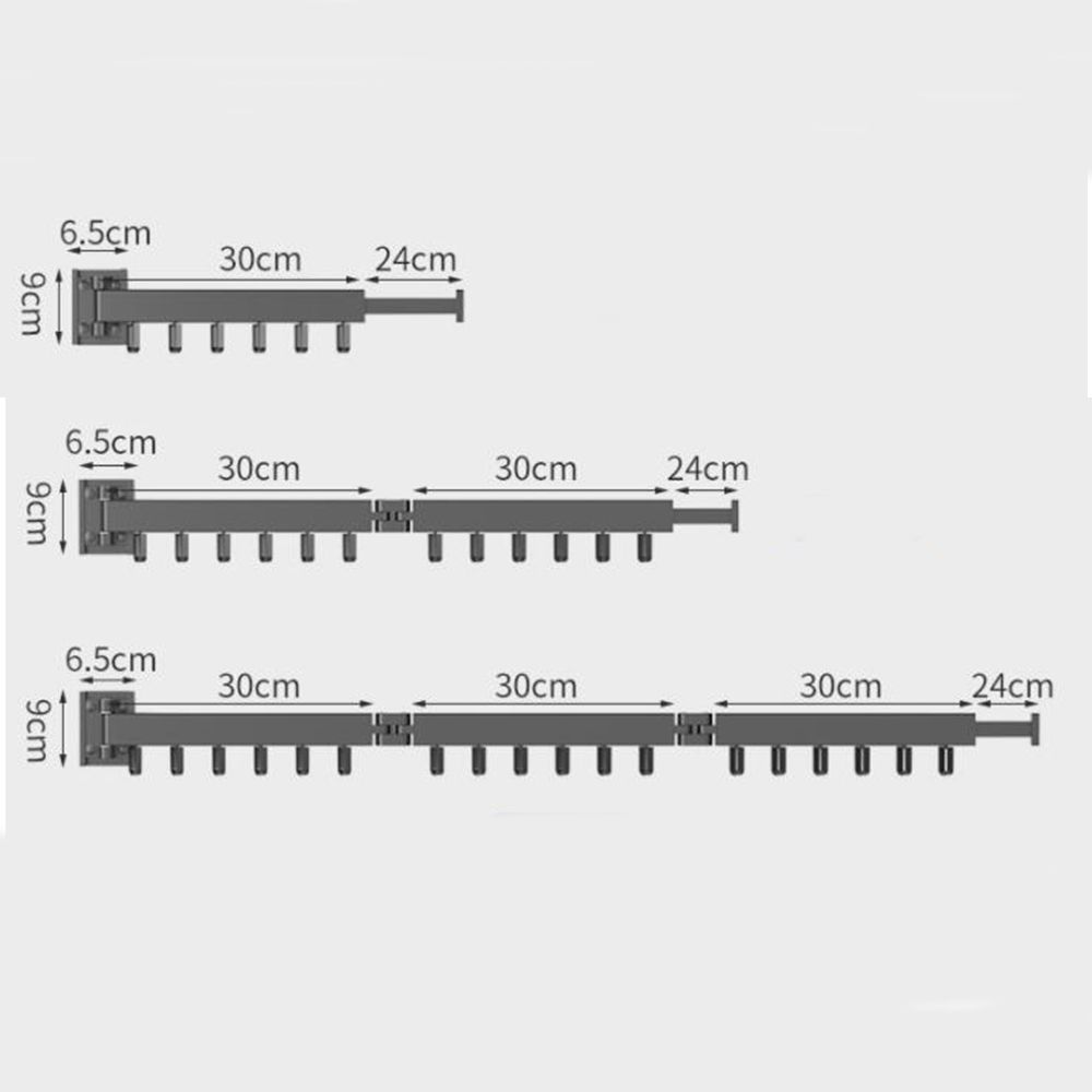 Retractable Folding Clothes Hanger Wall Mount Cloth Drying Rack Home Clothesline Indoor Outdoor Space Saving Clothesline