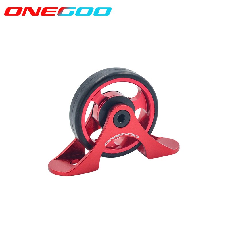 ONEGOO łatwe koło robić Brompton wioślarz składany przesuwne błotnik koła lekkie ze stopu aluminium jednokołowy podwójne koło zestaw 4 kolor: pojedynczy czerwony