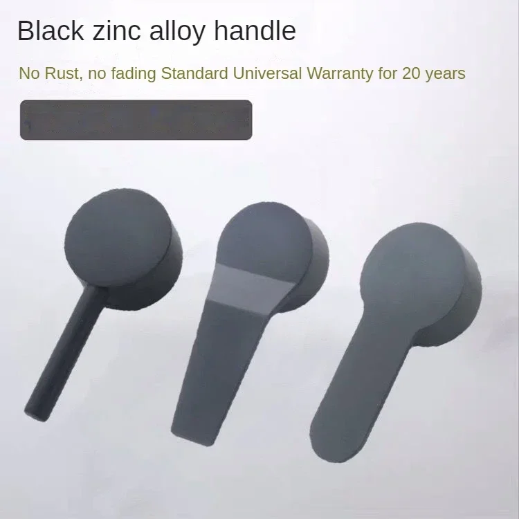 Black Faucet Switch Handle Mixing Valve Spool Handle Basin Kitchen Shower and Cold Faucet Repair Accessories