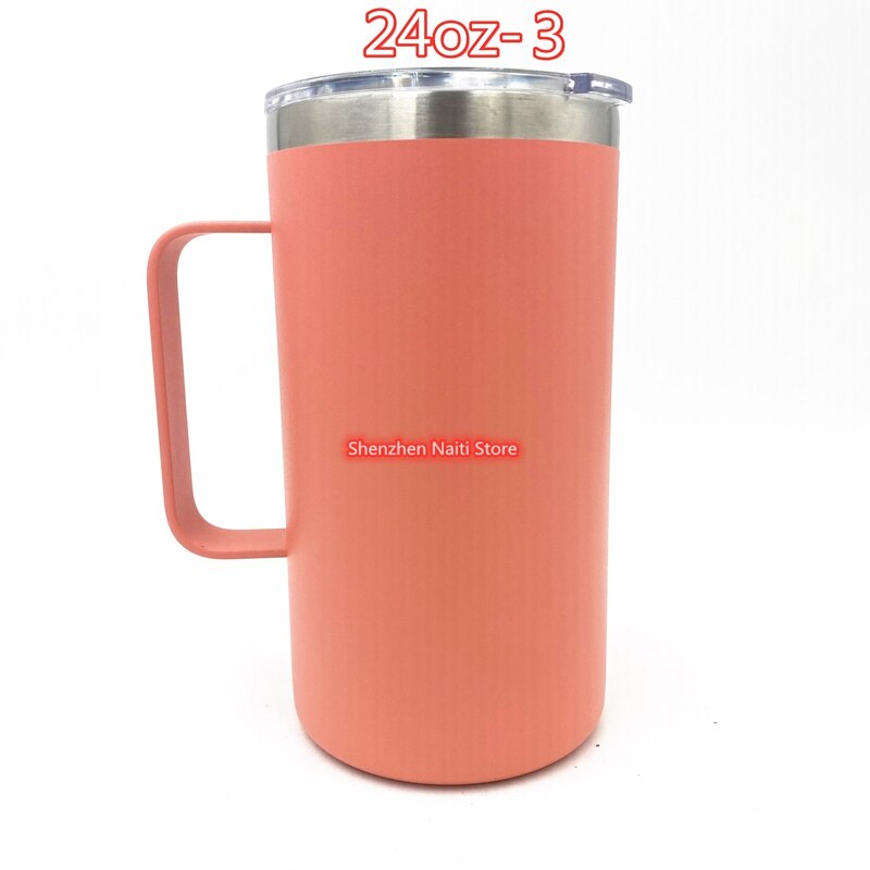 Coffee Mug with Handle, 24oz Insulated Stainless Steel Coffee Travel Mug, Double Wall Vacuum Reusable Coffee Cup with Lid: 24oz-3