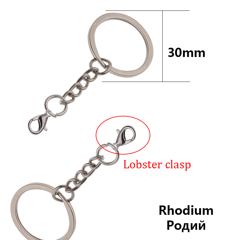 10pcs Screw Eye Pin Key Chain Key Ring keychain Bronze Rhodium Gold Color Keyrings Split Rings With Screw Pin Jewelry Making: transparent