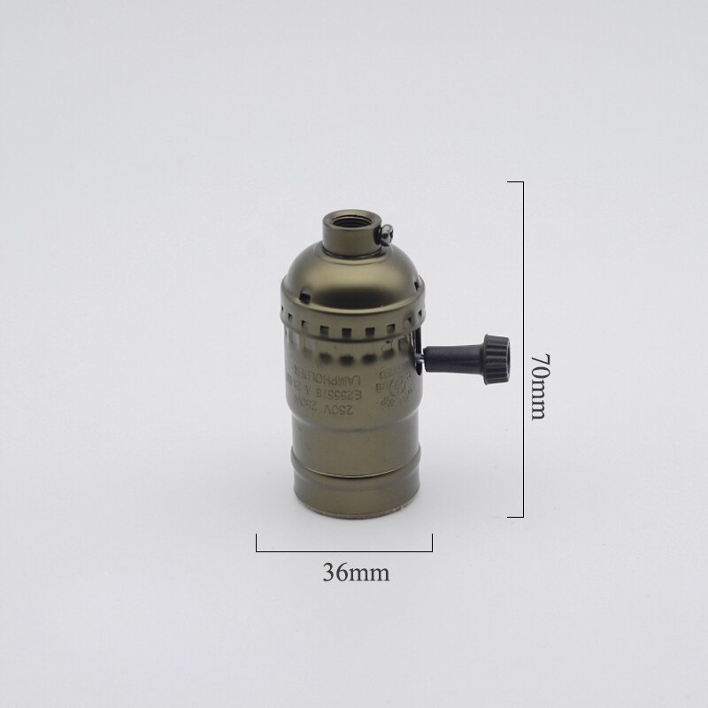 Vintage lampe sokkel montering  e27 fatninger base diy led lampe holder belysning tilbehør til lysekroner pære fatning: Retro med afbryder
