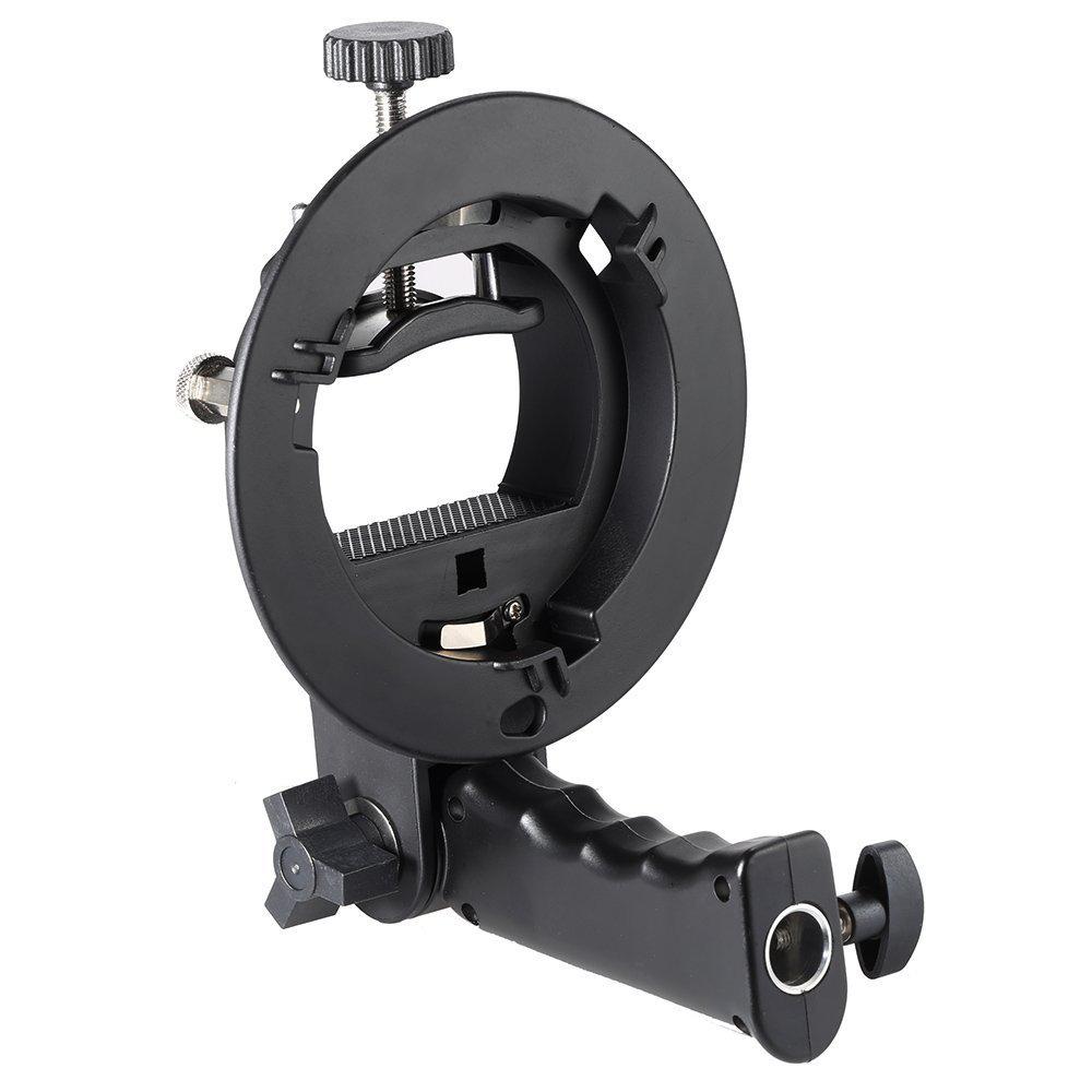 Yiwa brakett pro montere adapterholder s-formet speedlight brakett til speedlite snoot blits softbox håndtak  r35