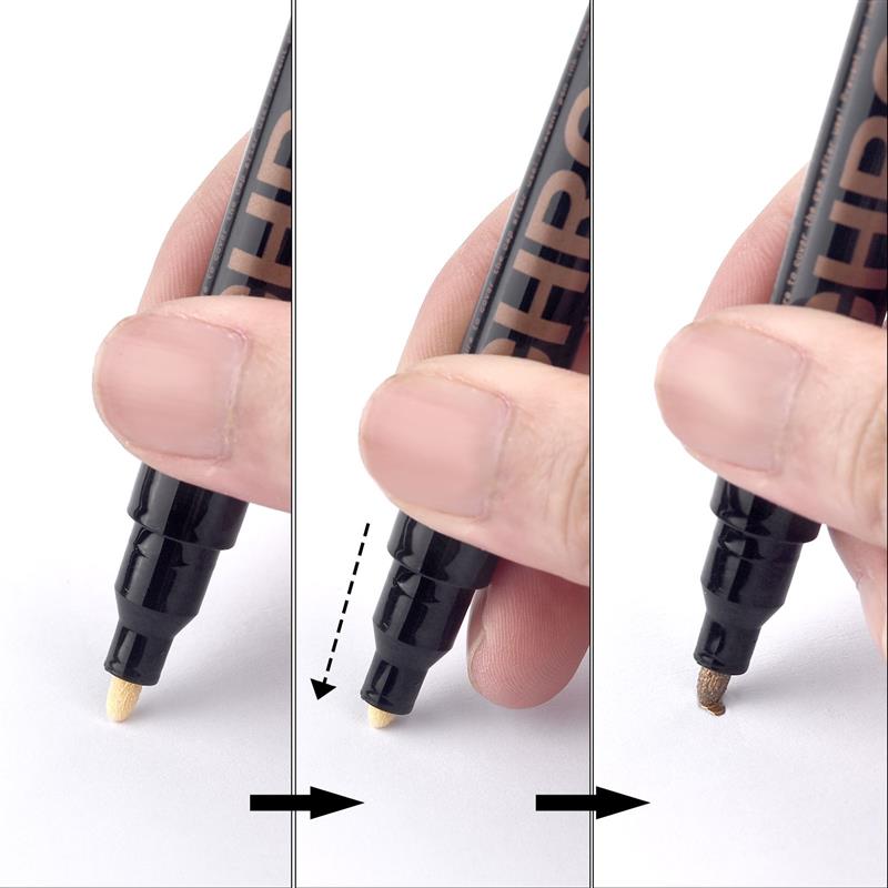 Rotulador de espejo cromado, bolígrafo de pintura reflectante DIY de 2mm, marcador permanente de oro y plata para retocar, pintura de modelo, marcado
