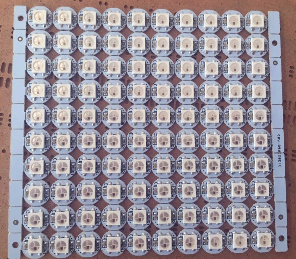 SK6812-RGB adressable led avec dissipateur thermique; entrée DC5V; 5050 SMD RGB avec circuit intégré SK6812; rvb polychrome