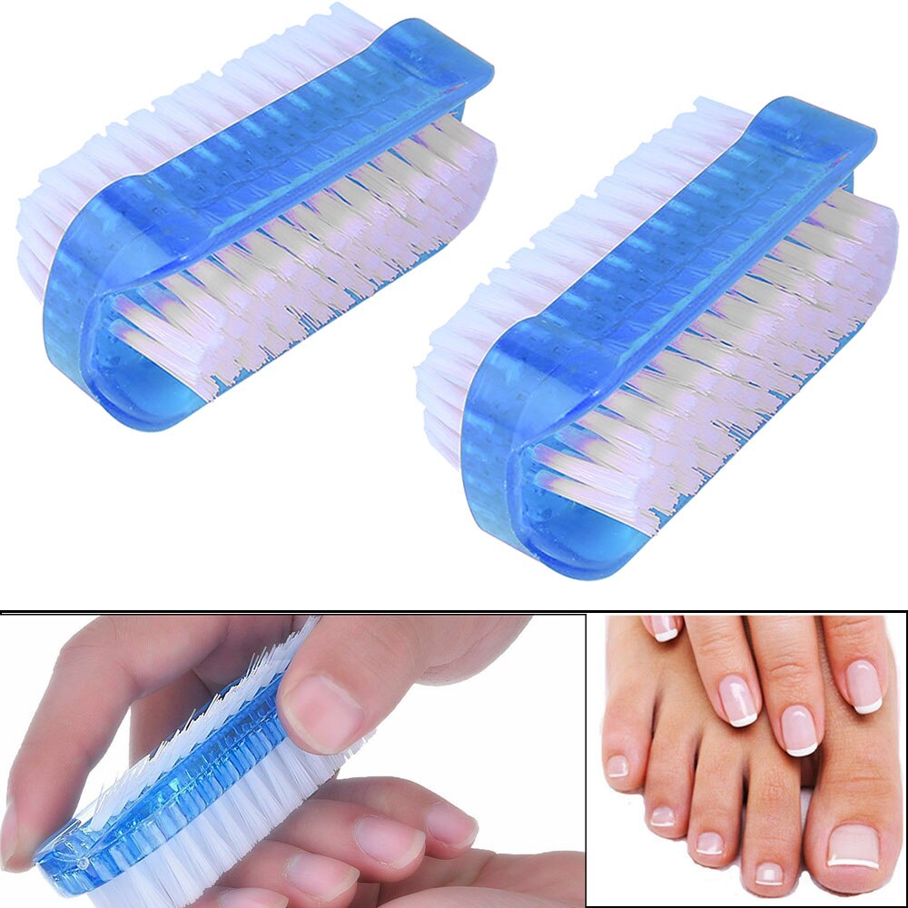 Escova elétrica dupla face para unhas, ferramenta prática para manicure, cuidados com as unhas, pedicure, lavagem das mãos, limpeza de pó