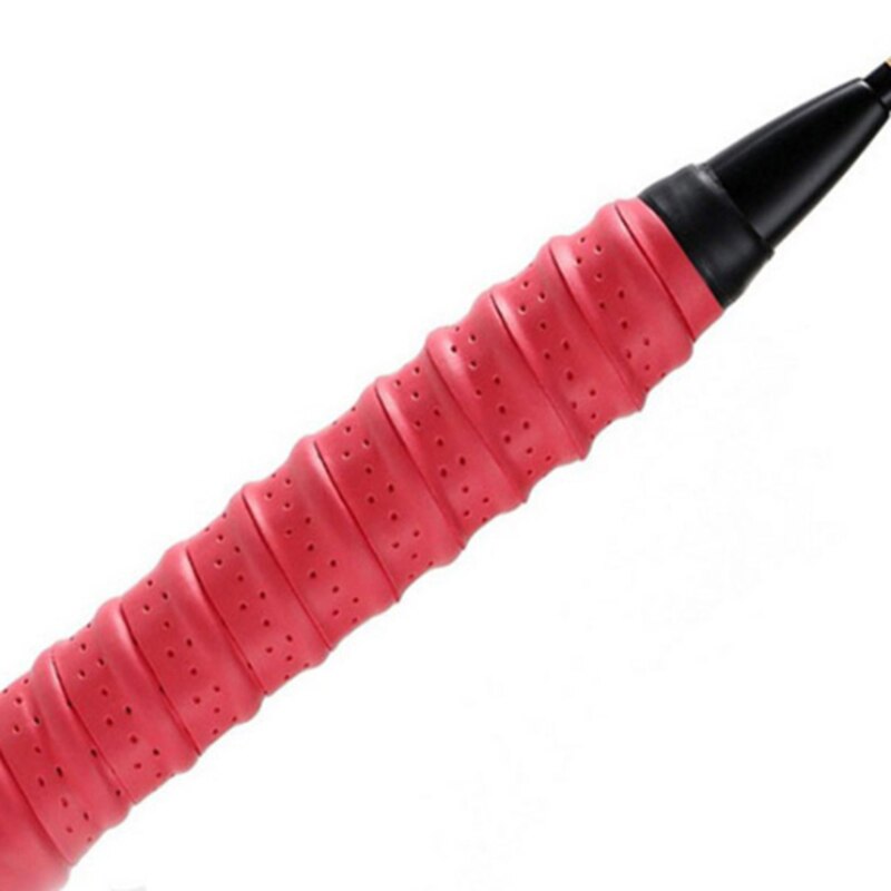 Banda elástica de bádminton gruesa, punzonado antideslizante, transpirable, pegamento para manos, raqueta de tenis, goma de Gel de pescado: red