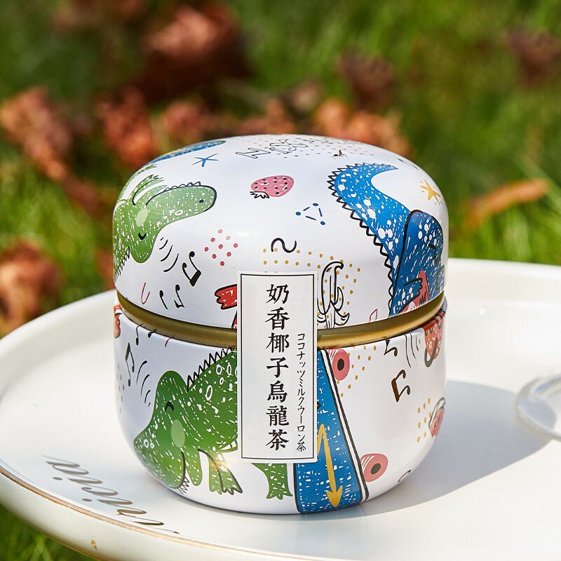 Mini Tea Caddy Tea box,Coffee Tins Food Storage Container Storage Box for Tea Coffee Herb Candy Chocolate Sugar Spices: Style 4