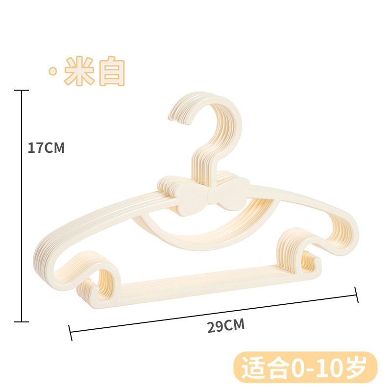 5/10/20Pcs Kids Kleerhanger Rekken Draagbare Plastic Display Hangers Winddicht Kinderen Jassen Hanger Baby Kleding organizer: white / 5pcs