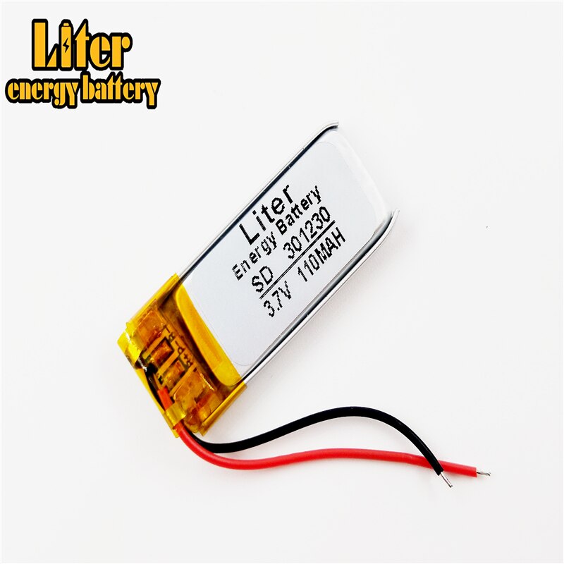 li-po 3.7V 110mAh 301230 Lithium Polymer Li-Po li ion Rechargeable Battery cells For Mp3 MP4 MP5 GPS