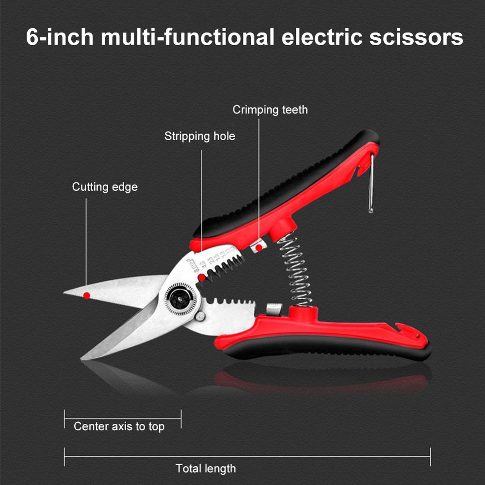 Multi tool pliers Crimping Pliers wire stripper Multi functional Snap Ring Terminals Crimpper Electrician Shears Stainless Steel