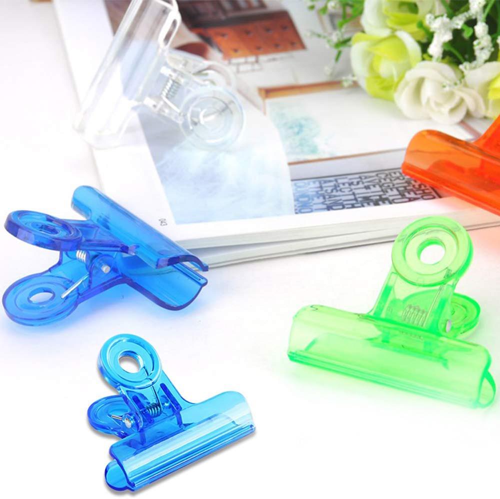 Plastic Food Chip Bag Clips Colored Colorful Binder Hinge Paper Clamps For Art Crafts Home Kitchen Office Teaching Useage