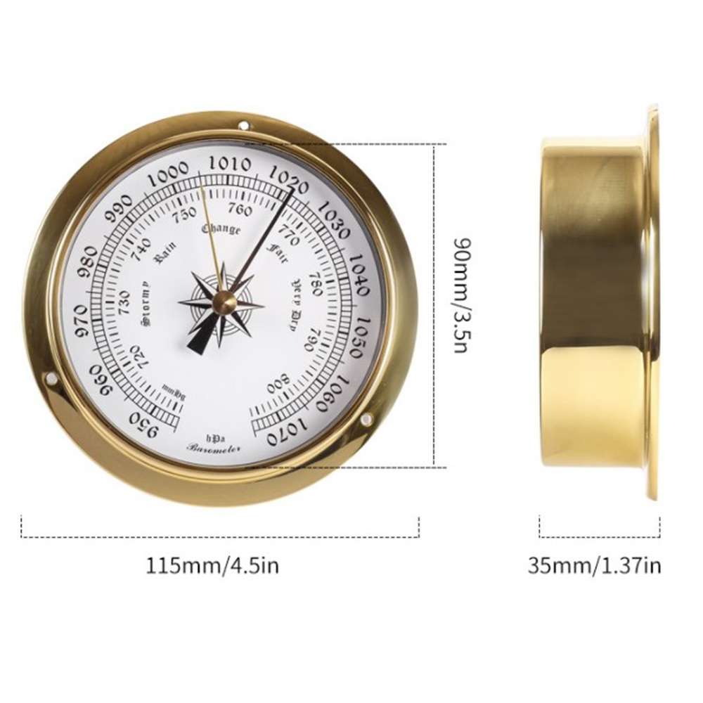 Nowy zegar, tester ścienny z miedzianą powłoką Marine do stacji pogodowej, wisząca łódź do za pomocą zegara, 115 mm