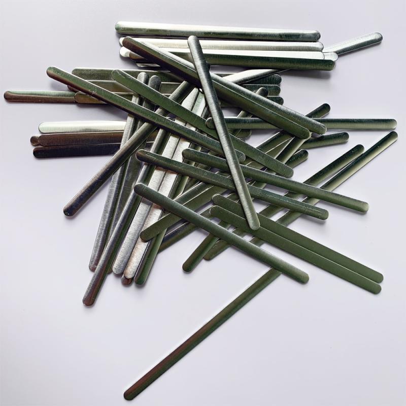 100PCS/Bag Adhesive Metal Flat Aluminum Nose Strips Bridge Wire Clips Ties For DIY Mask Making 0.5x5x90mm In Stock