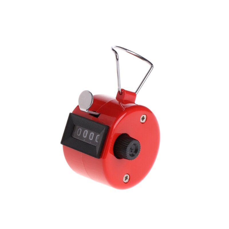OOTDTY Hand Tally Counter 4 Digital Display Mechanical Manual Count Click with Finger Ring