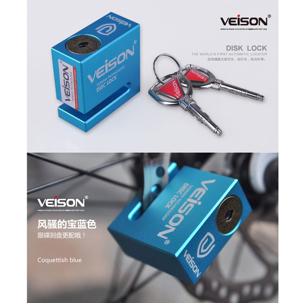 VEISON z zabezpieczeniem przeciw kradzieży zabezpieczenie zamek robić hamulca tarczowego zatrzymać blokada robić motocykla ochrona przed kradzieżą hamulec Moto motocykl wodoodporne zamki tarczowe
