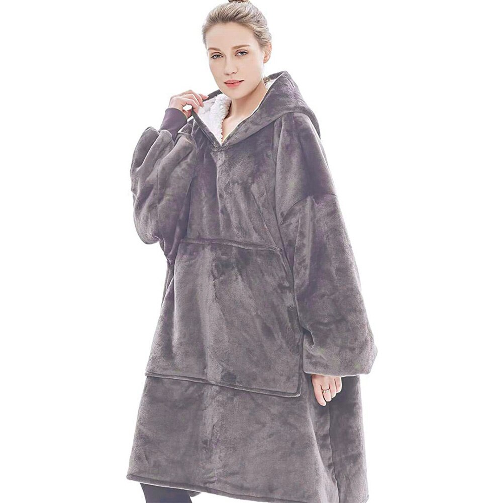 Sweter TV Homewear bluzy koc dla kobiet mężczyzn ciepła polarowa piżama miękka chusta koc dorosły zimowy polarowy koc pluszowy: D