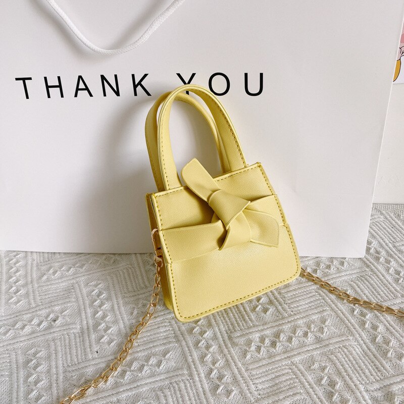 Girls Mini Purses and Handbags Candy Color Clutch Purse Little Girl Crossbody Bags Baby Party Hand Bag: YELLOW