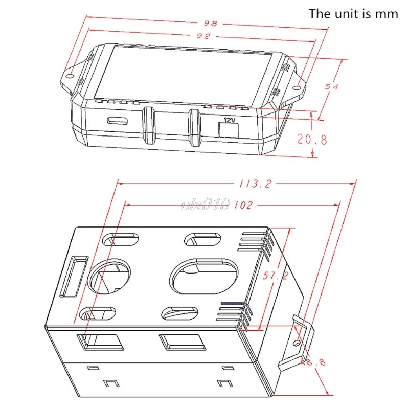 DC 400V 300A Wireless Bi-directional Voltmeter Ammeter Capacity Volt Power Meter S03
