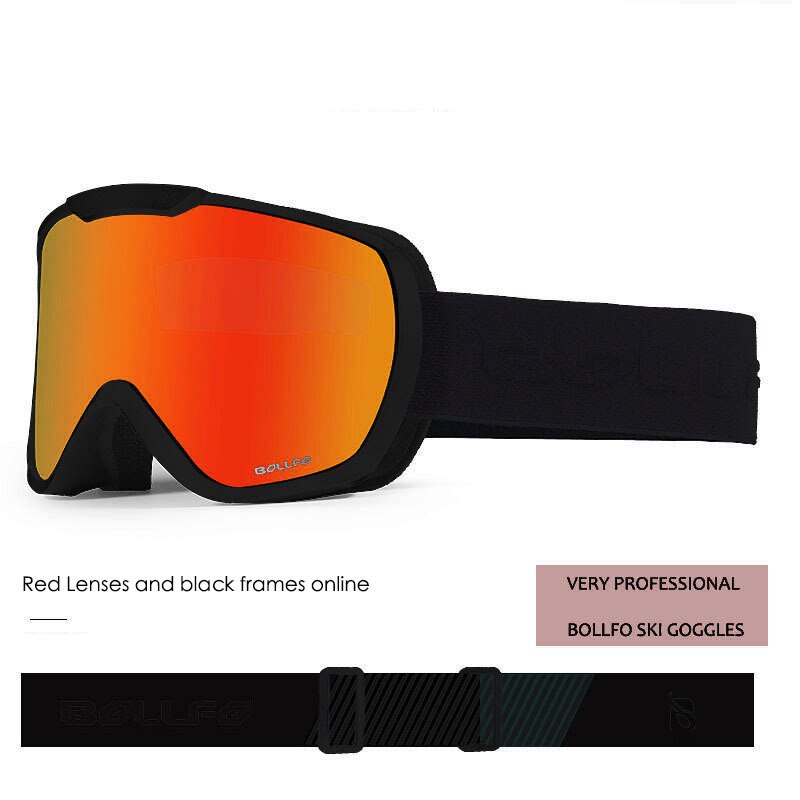 Neue Brillen Doppel-schicht Anti-fog Große Polarisierte Zylinder Ski Brille Für Männer Und Frauen Ski Ausrüstung Ski brille: Red