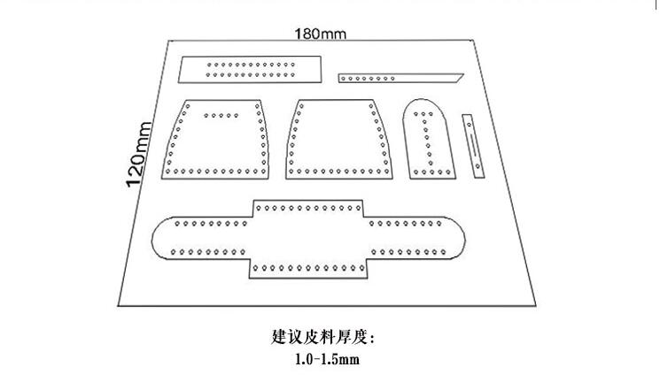 DIY leather craft Mini bag Small Shoulder bag Pendant sewing pattern pvc template