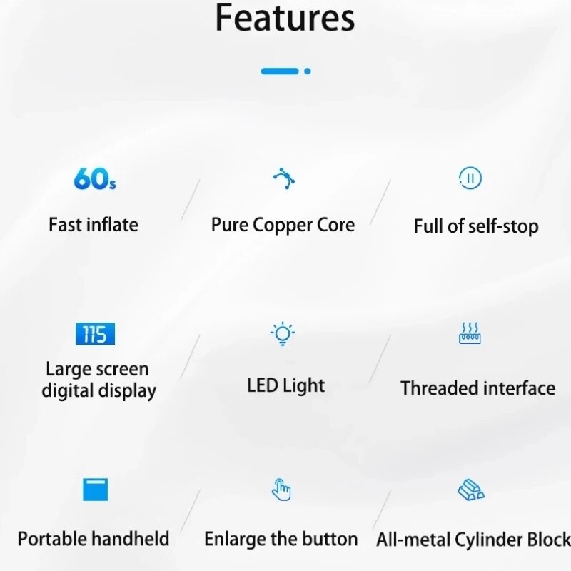 Portable Car Compressor 12V Air Pump For Car Electric Air Blower High Pressure Tire Inflator Digital Pressure Gauge Injector
