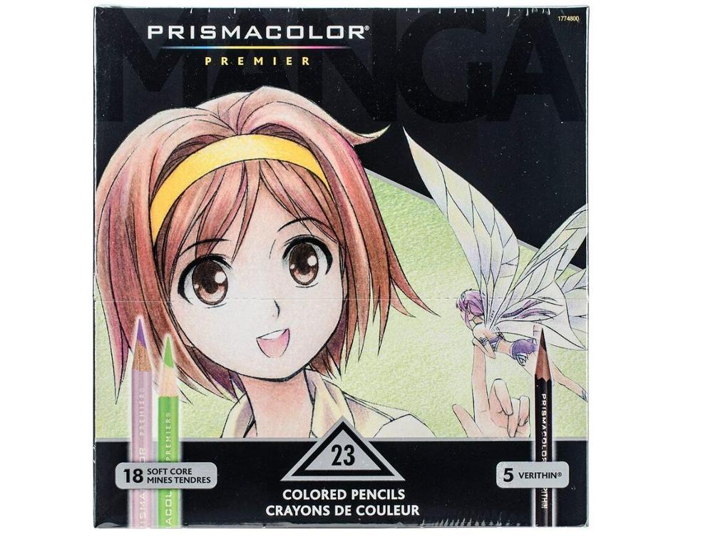 Yhdysvalloissa prismacolor sanford 24 36 48 72 150 öljy puuvärit lapis de cor tekniikan koulussa tarjonnan salainen puutarha kynä 4.0mm ydin tina laatikko: 23 väriä animine
