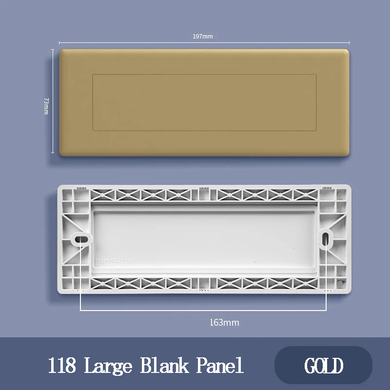 Leere Abdeckung im US-Standard-18-Typ, mittelgroß, groß, Vier-Positionen-Anschlussdose, Abdeckung für dunkle Box-Schallwandabdeckung, hässliche blinde Platte: Orange