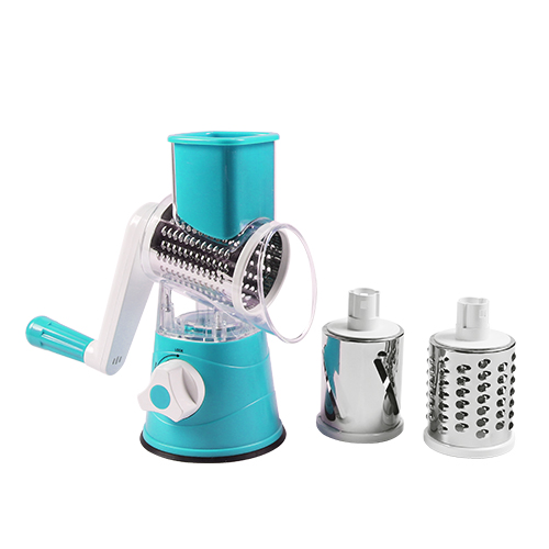 Manual Vegetable Cutter Slicer Round Mandoline Slicer Kitchen Tool Multi-functional Potato Cheese: Blue