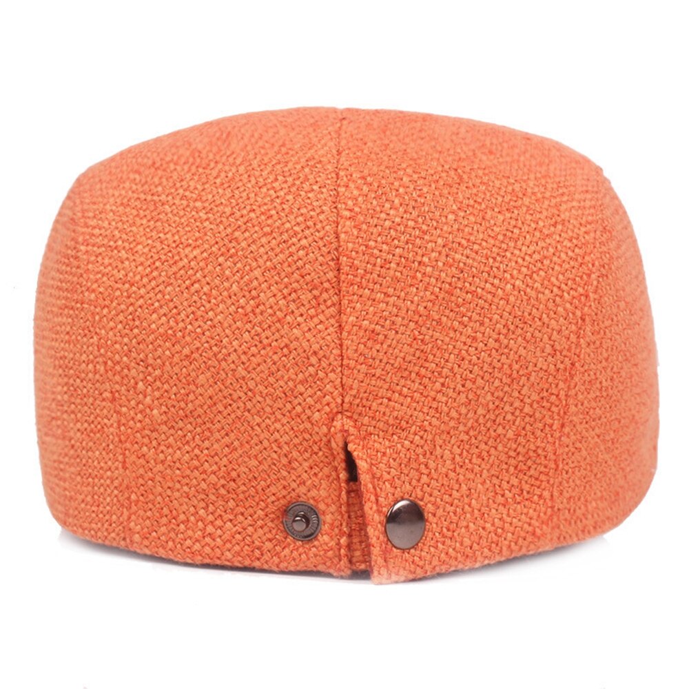 Hommes coton lin béret chapeaux pour femmes Vintage décontracté unisexe solide béret casquettes visière extérieur voyage casquette plate