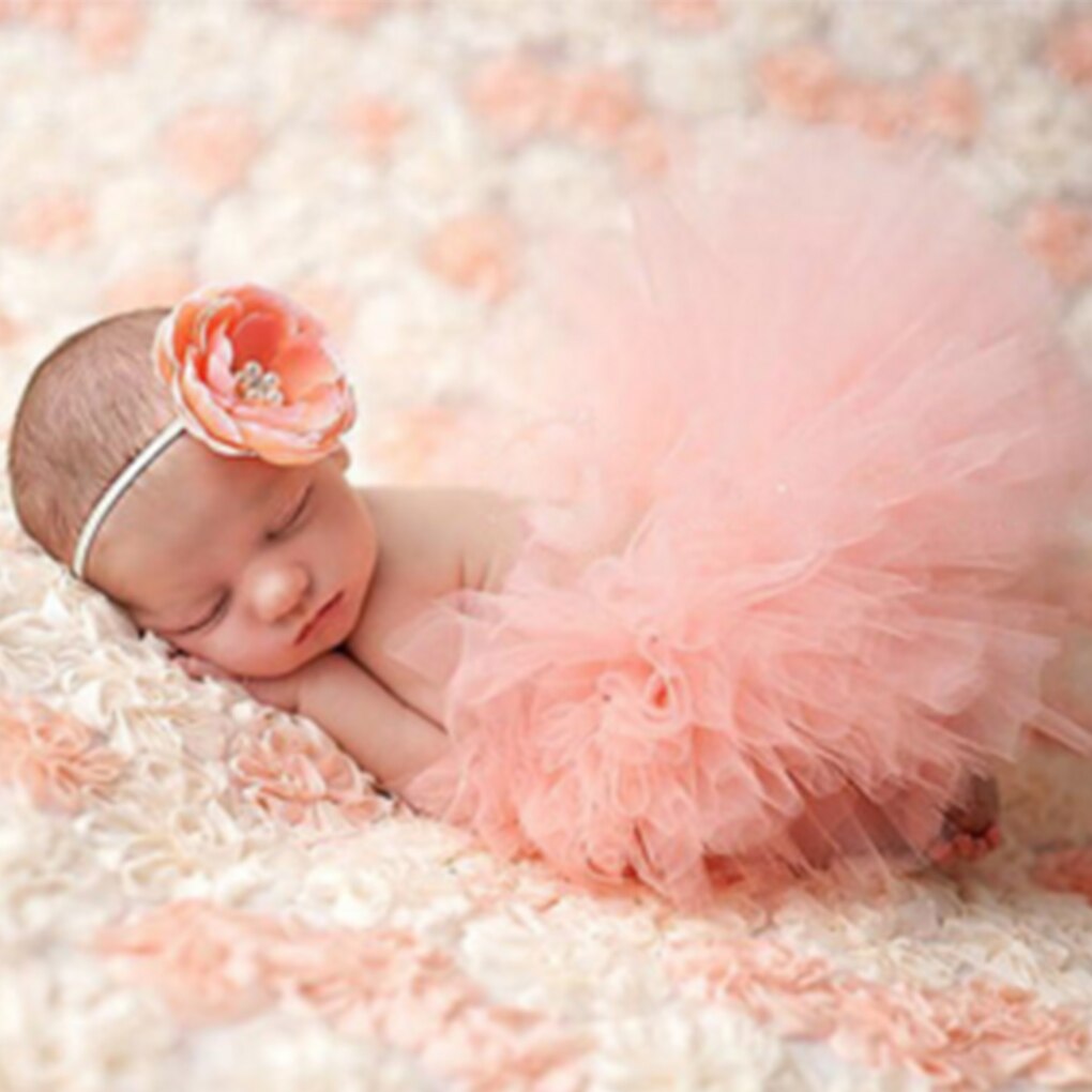 Bébé -né photographie accessoires accessoires bébé Tutu jupe à la main bébé arc-en-ciel Tutu jupe Fotografia bébé Photo accessoires: 13 pink